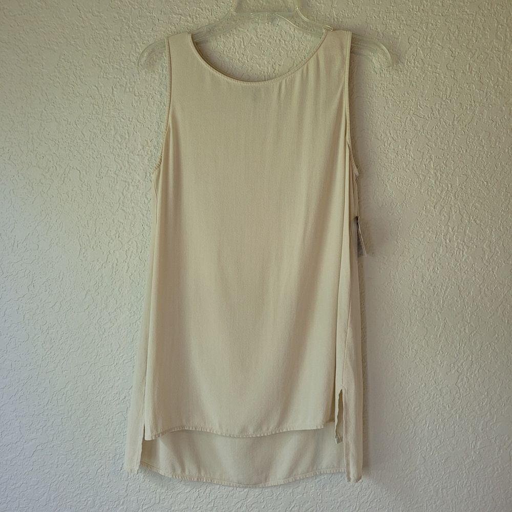 NWOT Eileen Fisher Sand Silk Georgette Crepe Size PM $218